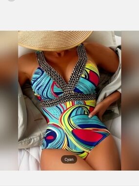 Sexy Print Strapped Swimwear Women Push UP One Piece Swimsuit Backless Hollow